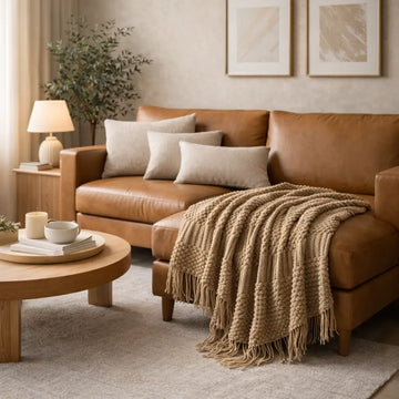 Manta Tricô Nórdica Listrada