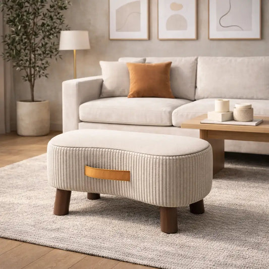 Puff Apoio Pés Veludo